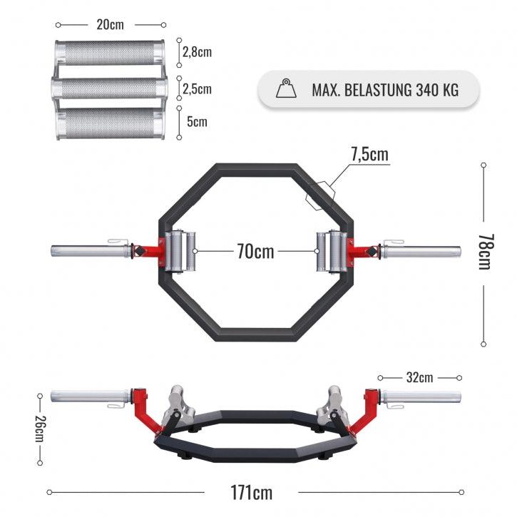 gorilla-sports-trap-bar-multi-grip-olympia-hex-bar-mit-verschl-ssen image 6