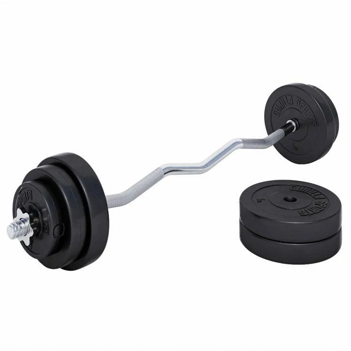 gorilla-sports-sz-curlset-kunststoff-35-kg-mit-sternverschl-ssen image 1