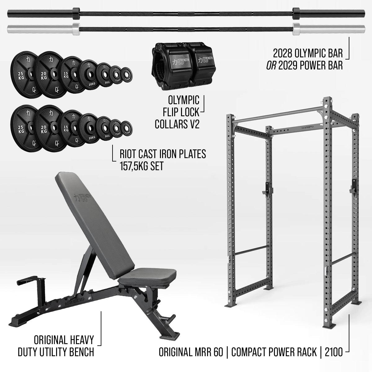 strength-shop-original-home-gym-bundle-mrr-rack-bank-collars image 3