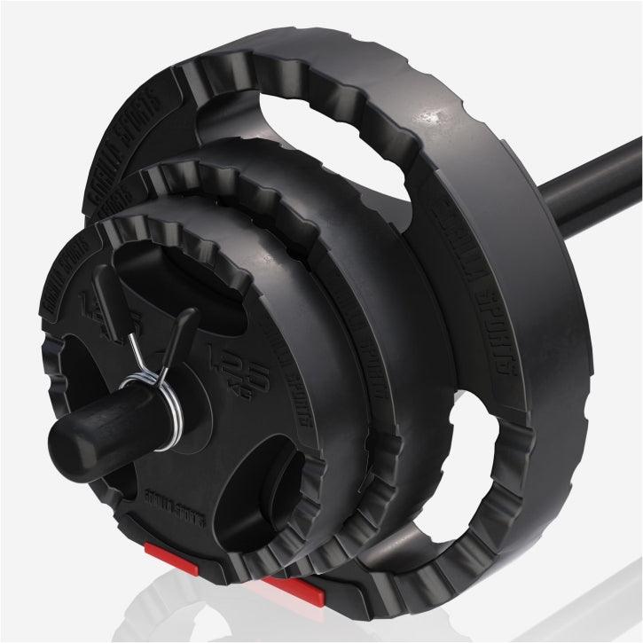 gorilla-sports-langhantel-set-aerobic-kunststoff-20-kg-130-cm-stange image 2