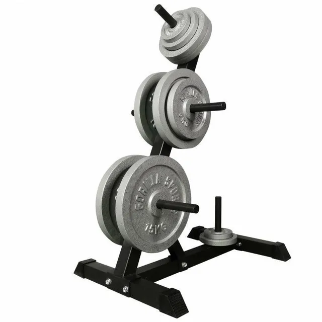 gorilla-sports-hantelscheiben-set-gusseisen-77-5-kg-inkl-hantelscheibenst-nder image 1