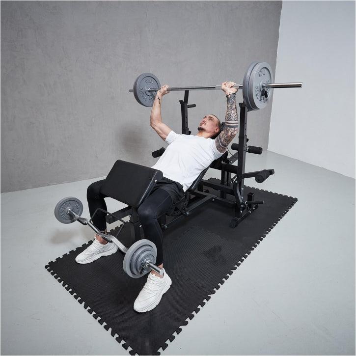gorilla-sports-kraftstation-universal-inkl-langhantel-set-gusseisen-108-kg image 2