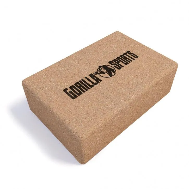 gorilla-sports-yoga-block-aus-kork-22-5-x-15-x-7-5-cm image 1