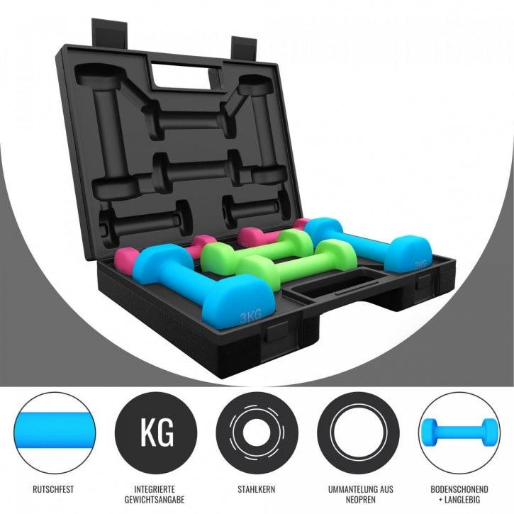 gorilla-sports-kurzhantel-set-aerobic-12-kg-inkl-koffer-neopren image 3