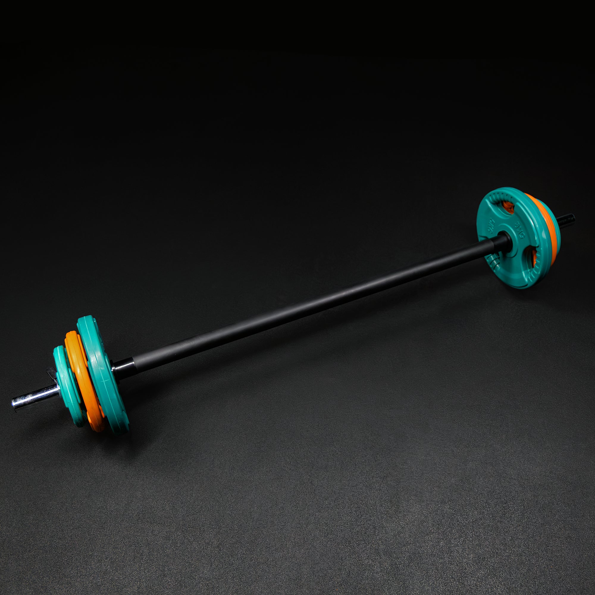 gorilla-sports-langhantel-set-aerobic-gummi-gripper-19-5-kg-130-cm image 5