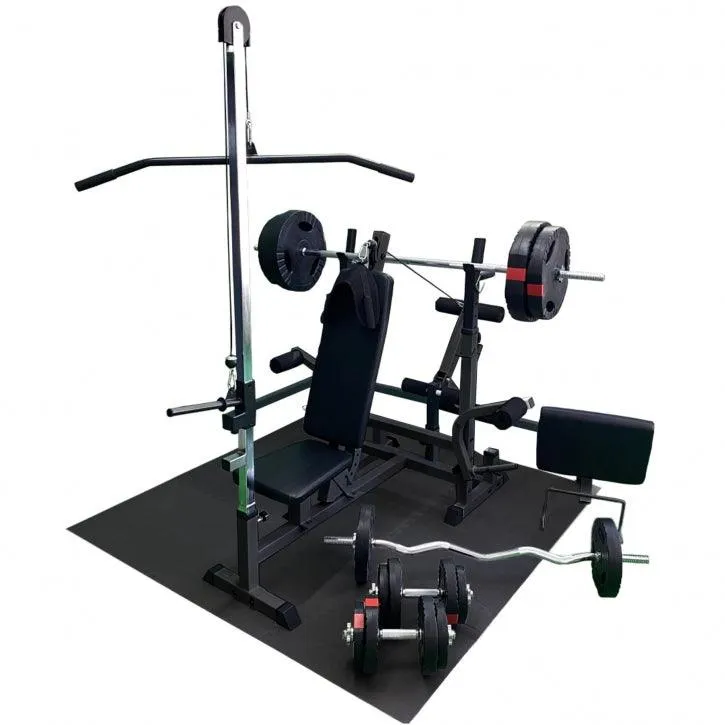 gorilla-sports-kraftstation-universal-46-teilig-inkl-latzugturm-langhantel-set-1 image 1
