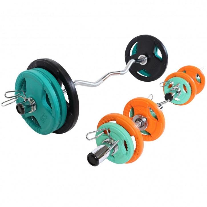 gorilla-sports-sz-curlset-gummi-gripper-75-kg-olympia-mit-verschl-ssen image 3