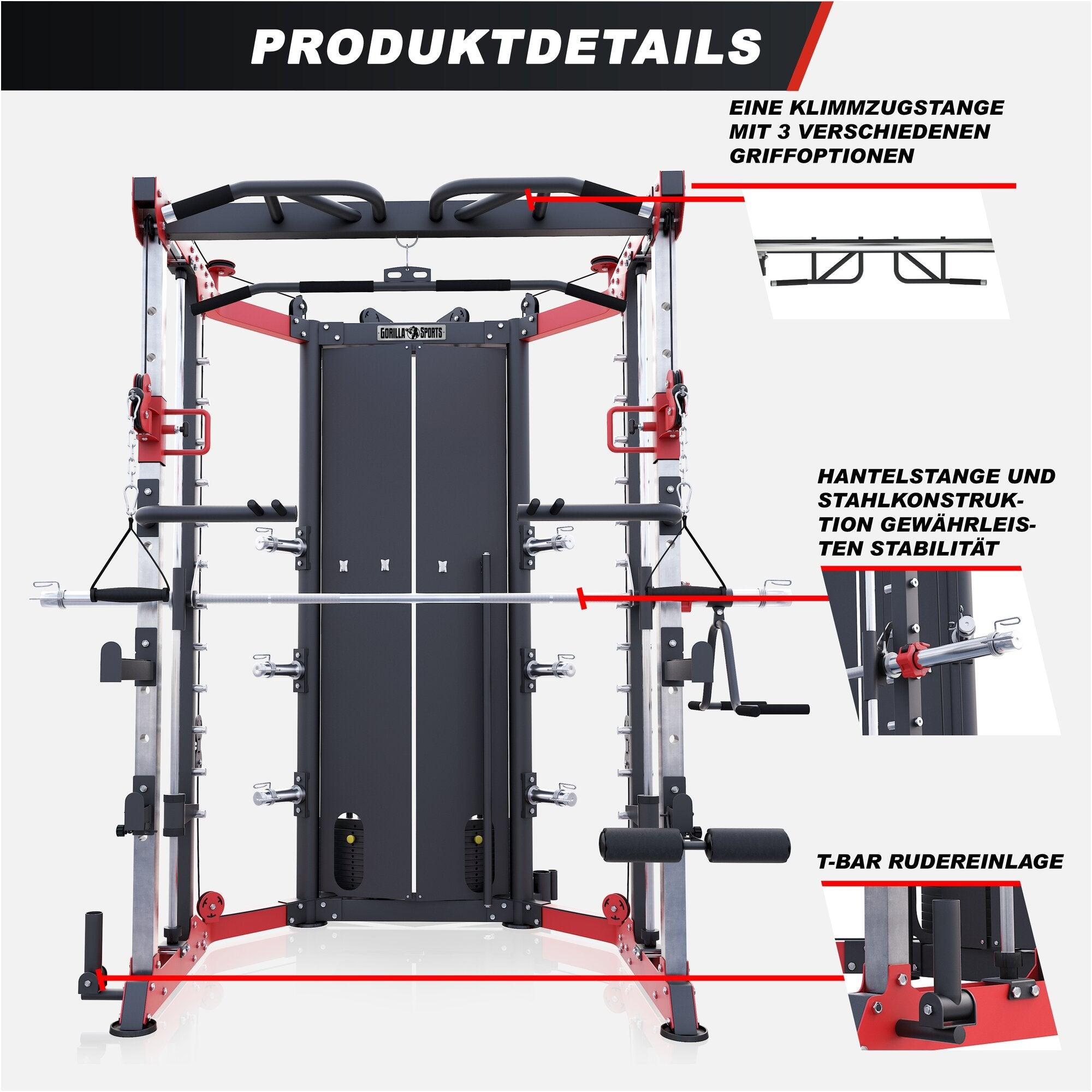 gorilla-sports-smith-machine-mit-steckgewichten-multistation-kraftstation image 8