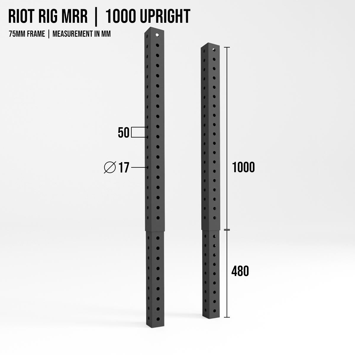 strength-shop-riot-rig-mrr-pfosten-verl-ngerungen-upright-extension image 2