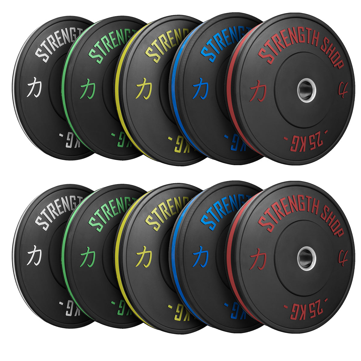 strength-shop-gummi-bumper-plates-hantelscheiben-mit-farbstreifen-5kg-25kg-150kg image 6
