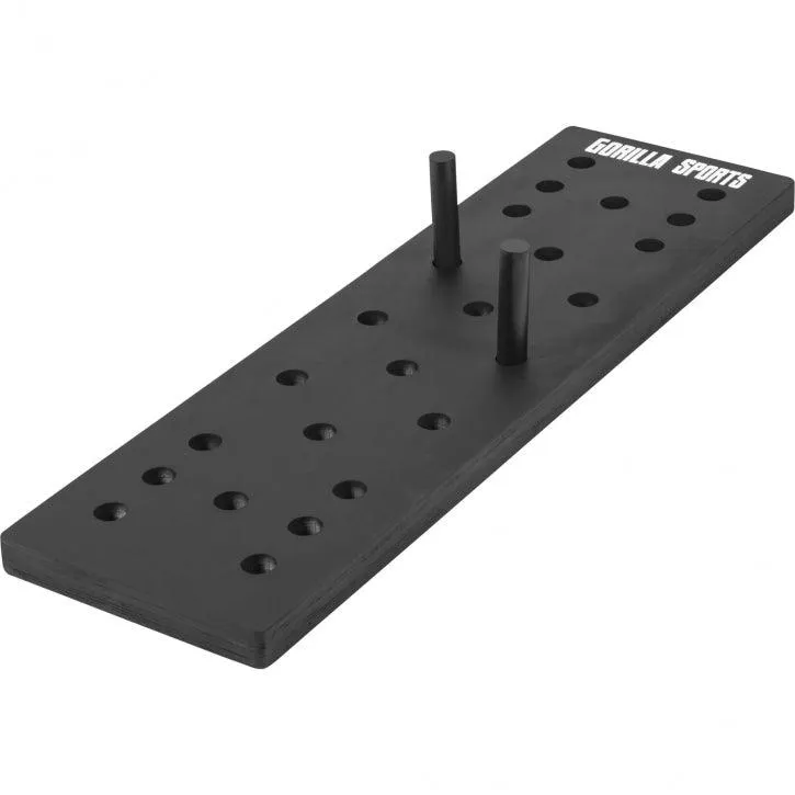 gorilla-sports-pegboard-kletterbrett-schwarz-inkl-kletterstifte image 1