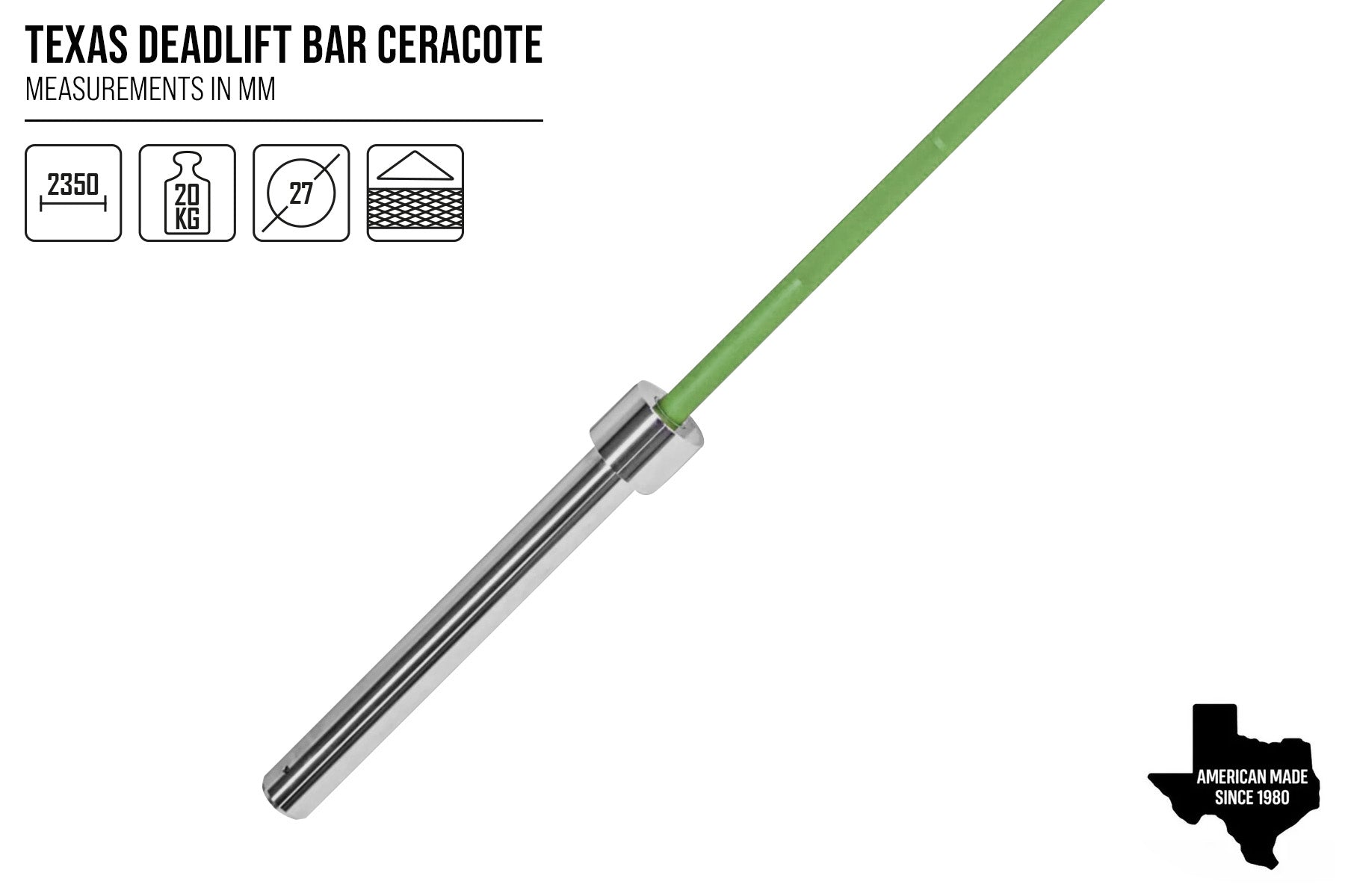 strength-shop-original-texas-deadlift-bar-bazooka-green-chrom-aufnahmen image 3