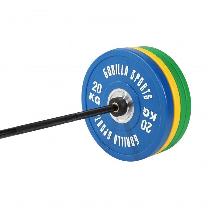 gorilla-sports-langhantel-set-olympia-bumper-plates-pro-140-kg image 4