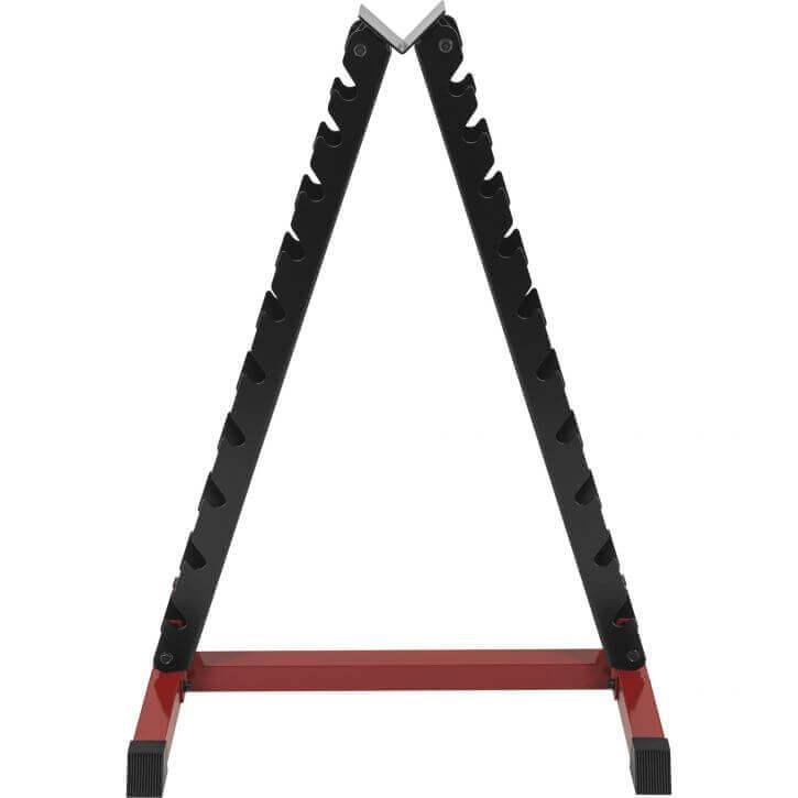 gorilla-sports-hantelst-nder-f-r-10-kurzhantel-paare-metall-rack-rot-schwarz image 2
