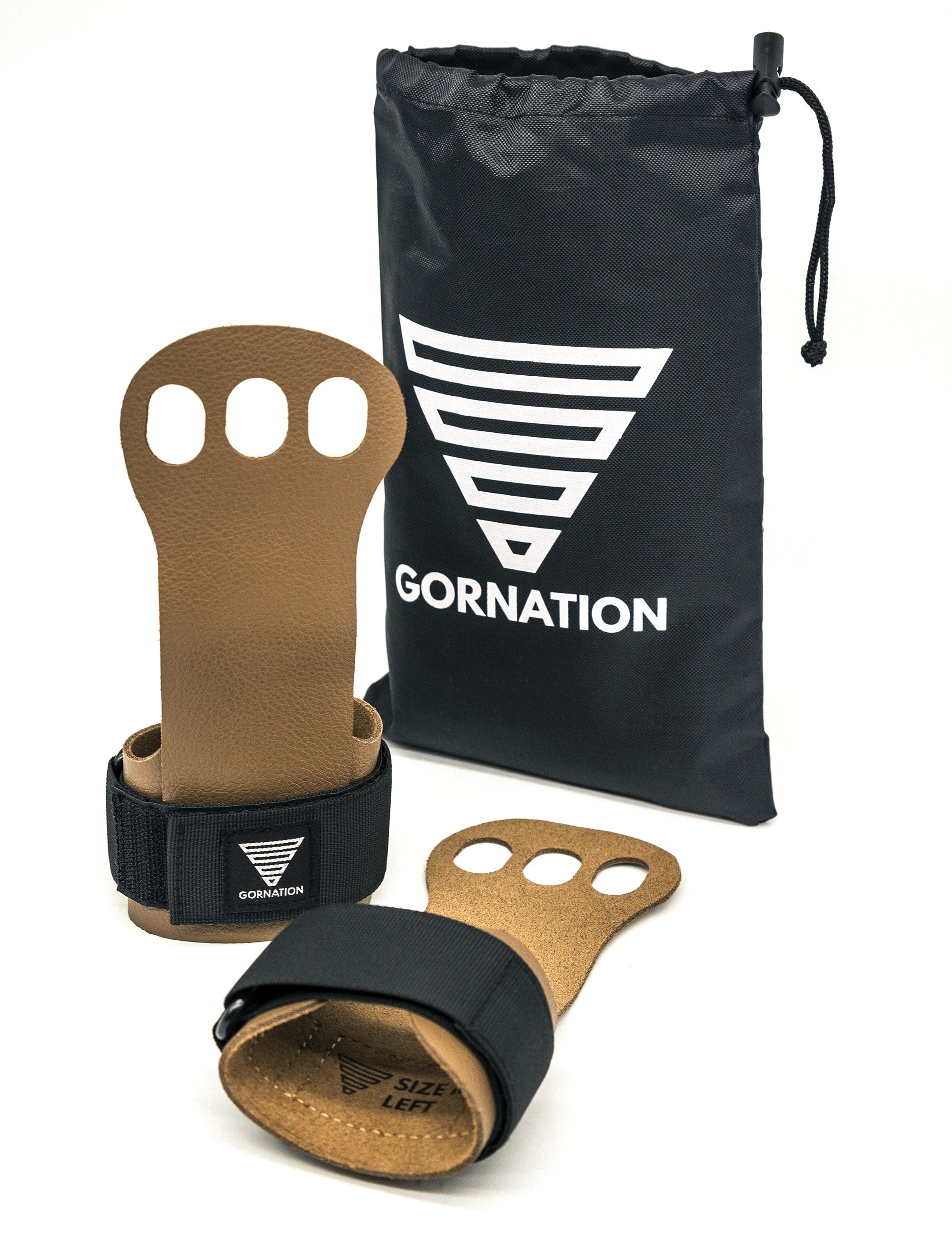 gornation-workout-hand-grips-leder-griffschutz-mit-handgelenkbandage image 7