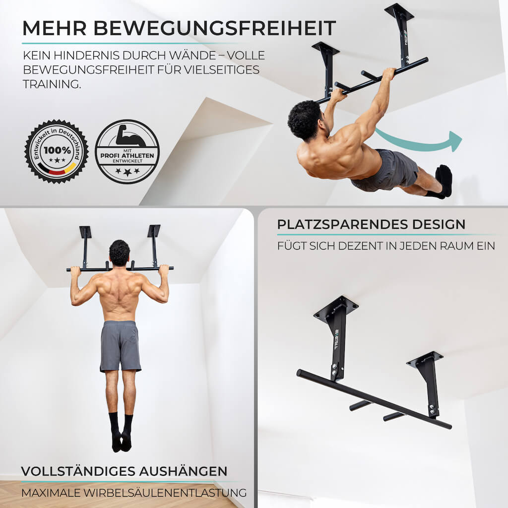 pullup-dip-klimmzugstange-decke-inkl-klimmzugband image 2