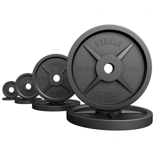 gorilla-sports-hantelscheibe-gusseisen-olympia-1-25-25-kg-50-51-mm image 1