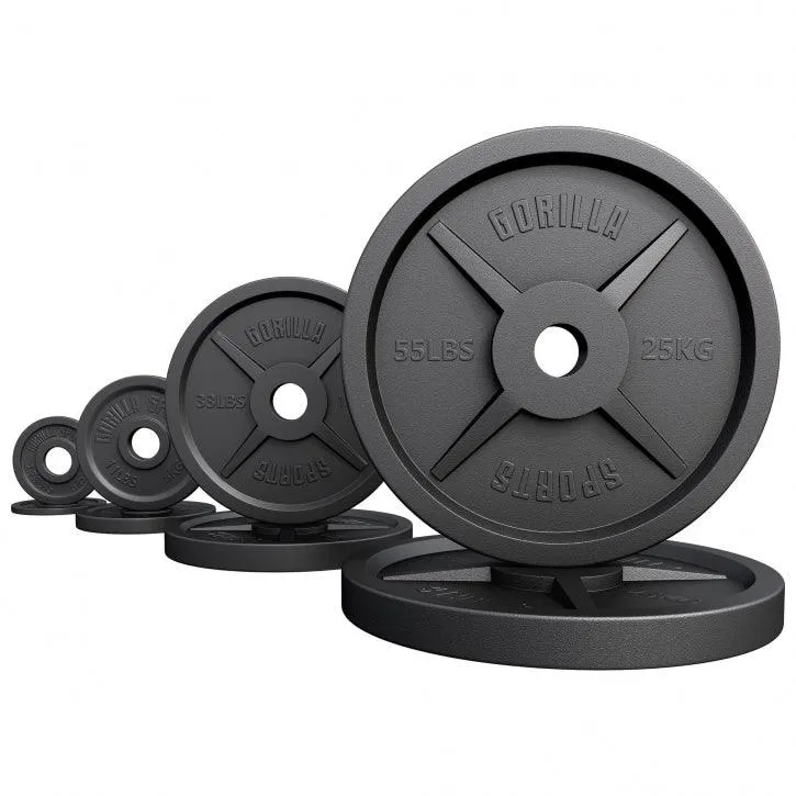 gorilla-sports-hantelscheibe-gusseisen-olympia-1-25-25-kg-50-51-mm image 1