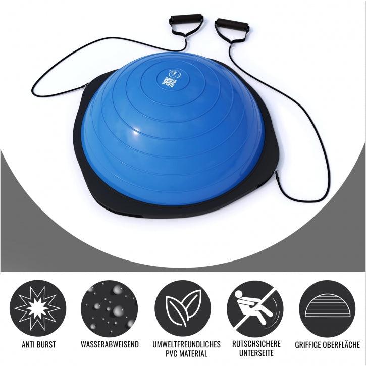 gorilla-sports-balance-ball-mit-widerstandsb-ndern-blau-schwarz image 4