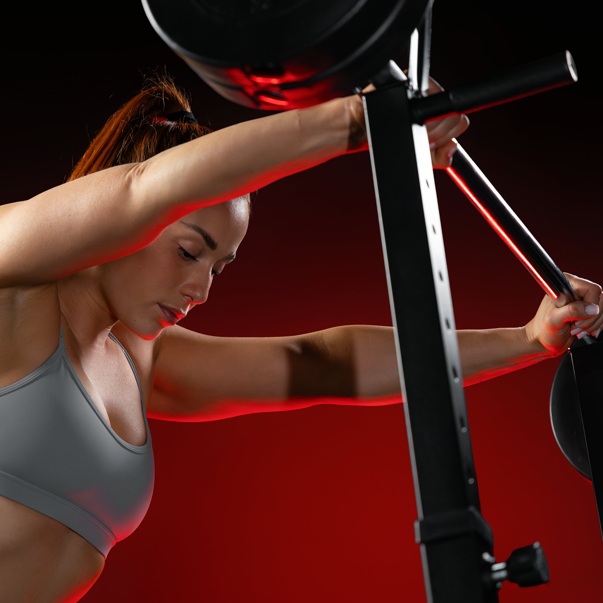 gorilla-sports-multi-squat-rack-verstellbar-mit-langhantel-set-kunststoff-40-kg image 2