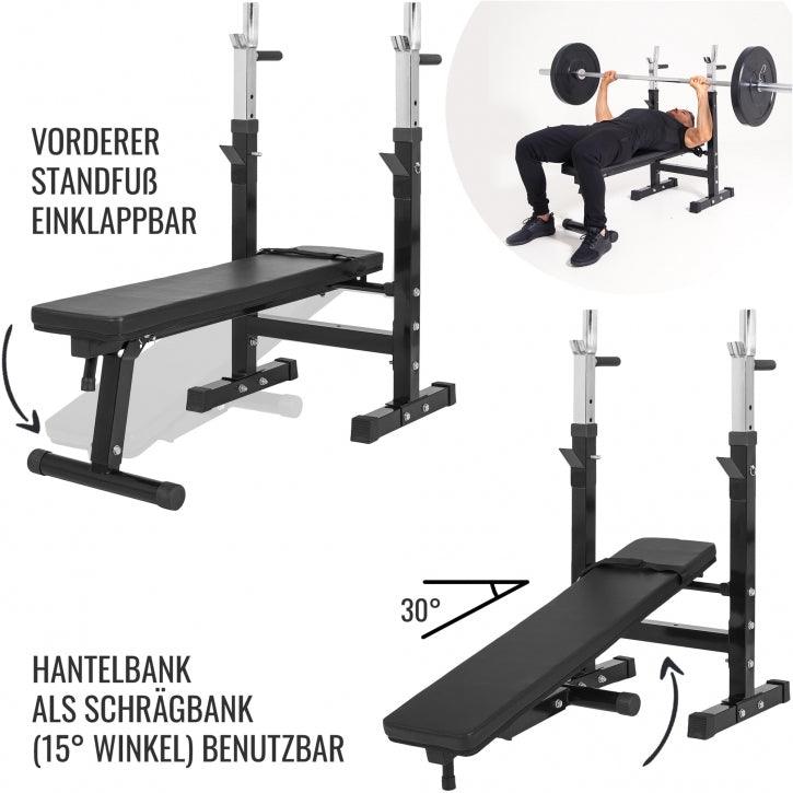 gorilla-sports-hantelbank-mit-ablage-inkl-langhantel-set-gripper-100-kg image 6