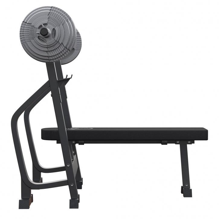 gorilla-sports-hantelbank-mit-2-ablagen-inkl-langhantel-set-olympia-130-kg-gusse image 5