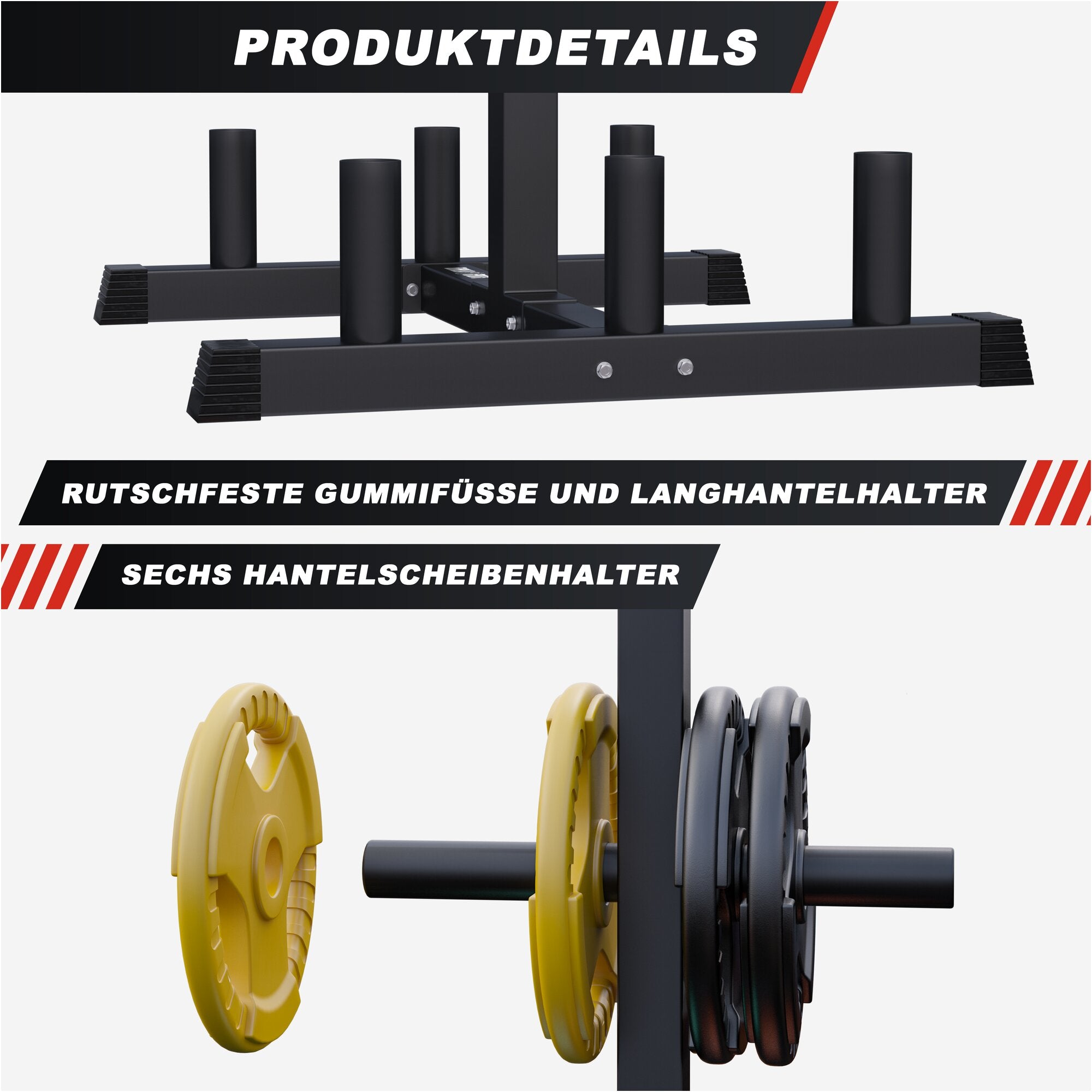 gorilla-sports-hantelst-nder-olympia-f-r-6-hantelstangen-mit-6-scheibenaufnahmen image 3