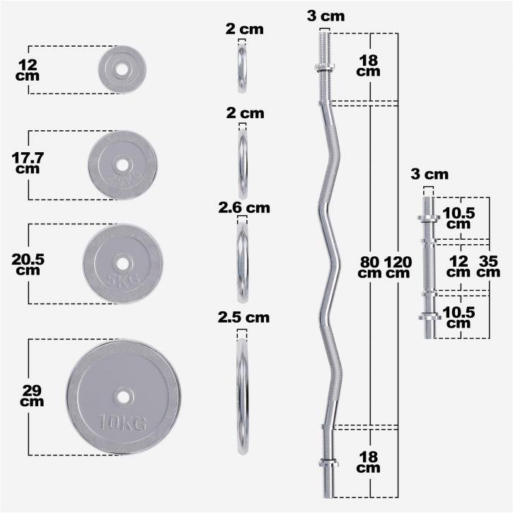 gorilla-sports-sz-curlset-chrom-70-kg-mit-sternverschl-ssen image 8