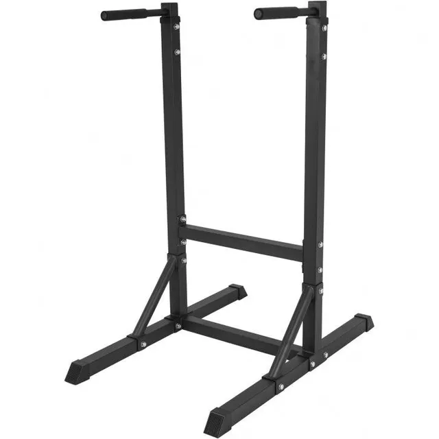 gorilla-sports-dip-station-schwarz-wei-mit-gepolsterten-griffen image 1