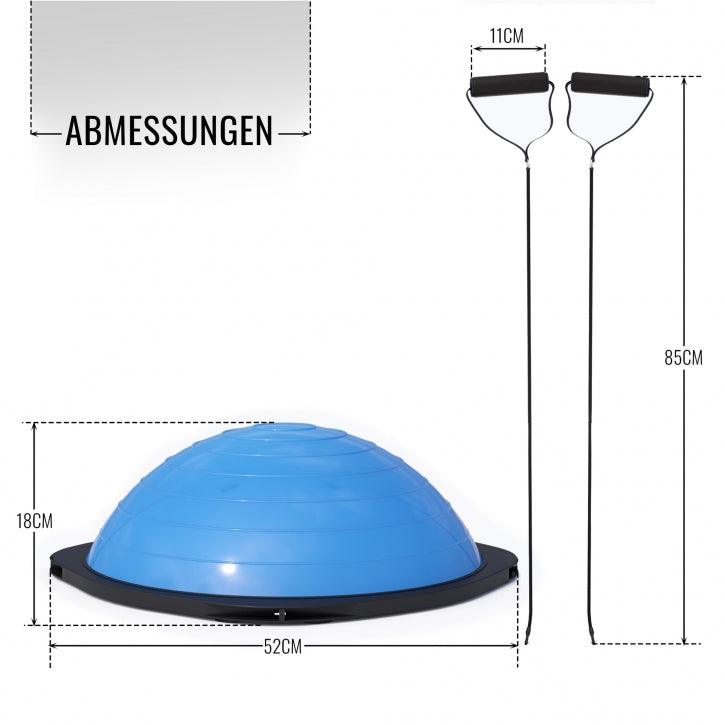 gorilla-sports-balance-ball-mit-widerstandsb-ndern-blau-schwarz image 6