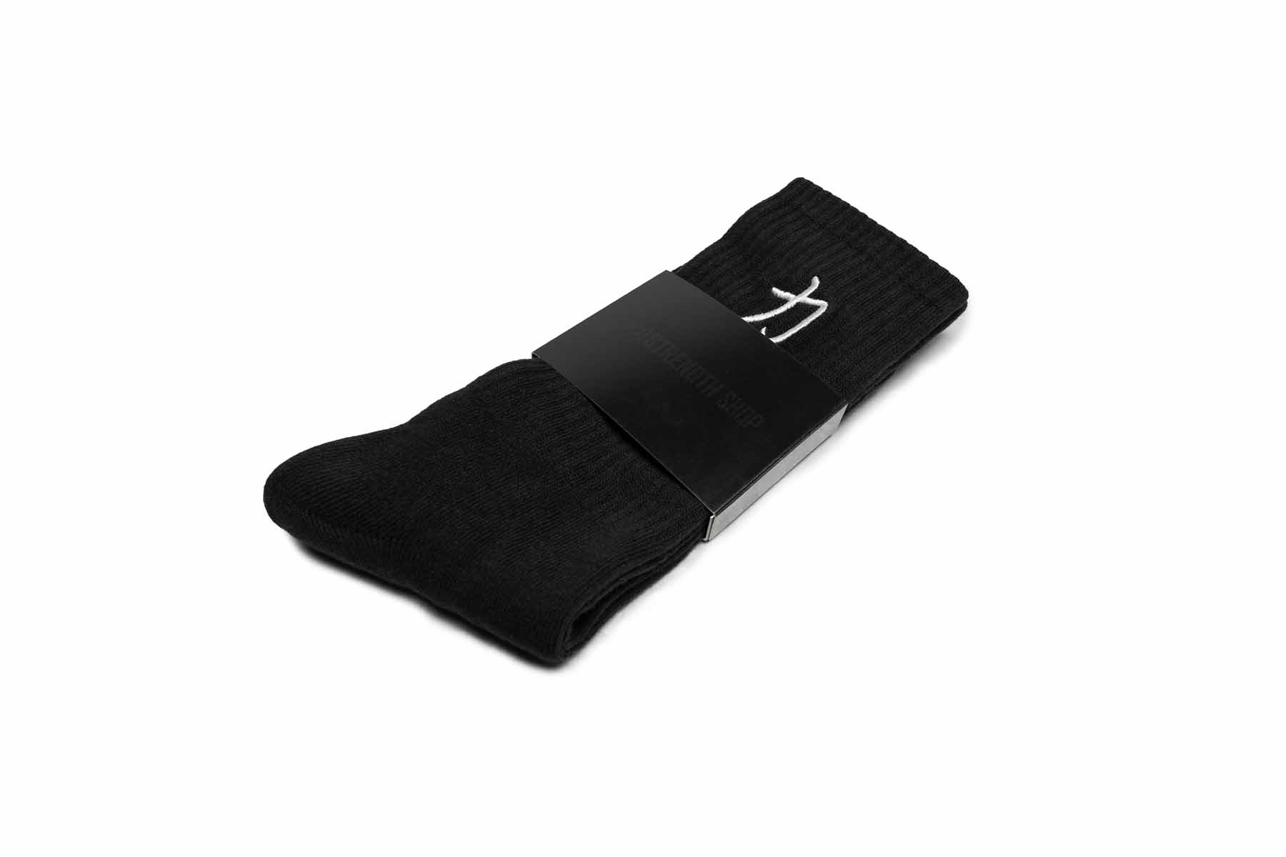strength-shop-crew-socken-trainingssocken-baumwolle-schwarz-wei image 2