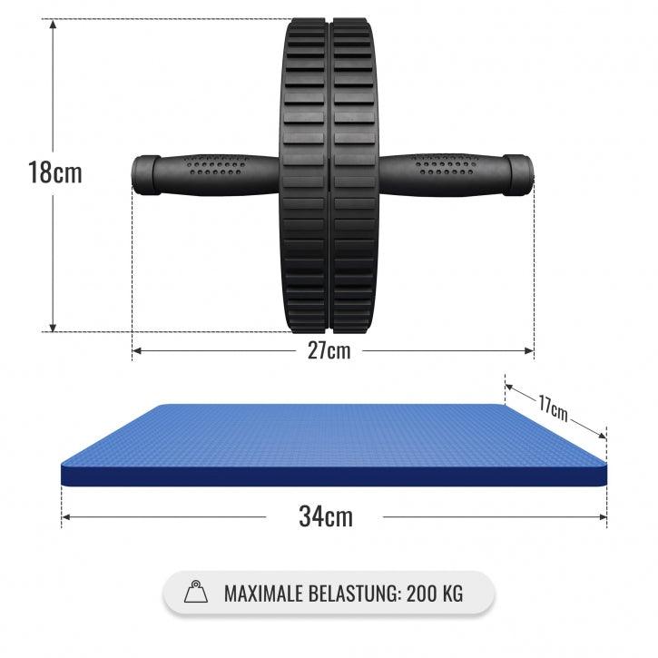 gorilla-sports-ab-roller-mit-unterlegmatte-kniematte-schwarz image 4