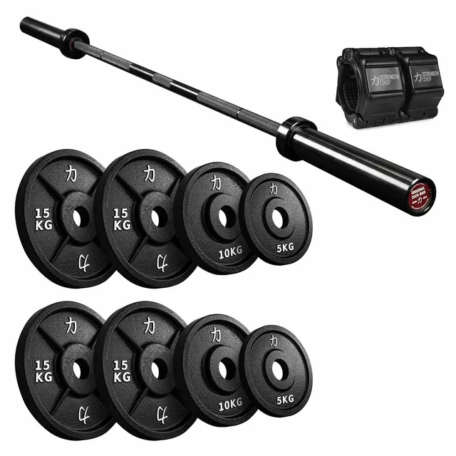 strength-shop-versatile-beginner-foundation-package-90kg-gusseisen-set-olympia-l image 1