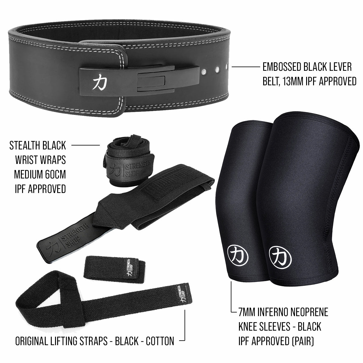 strength-shop-ultimate-strength-kit-stealth-13-mm-lever-belt-set-mit-sleeves-und image 2