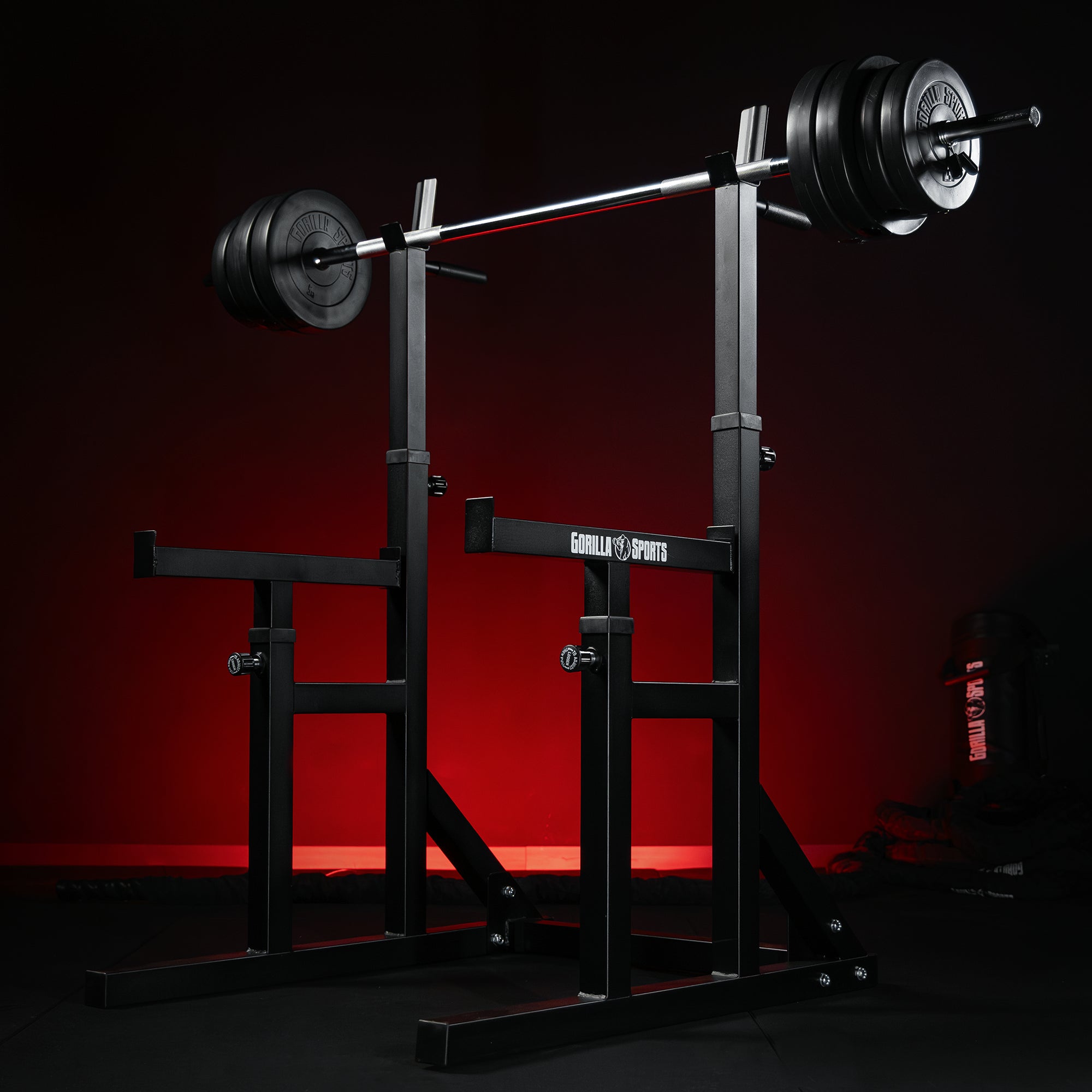 gorilla-sports-multi-squat-rack-verstellbar-mit-langhantel-set-kunststoff-40-kg image 4
