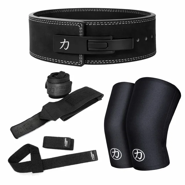 strength-shop-strength-kit-13-mm-black-edition-lever-belt-set-mit-sleeves-und-wr image 1