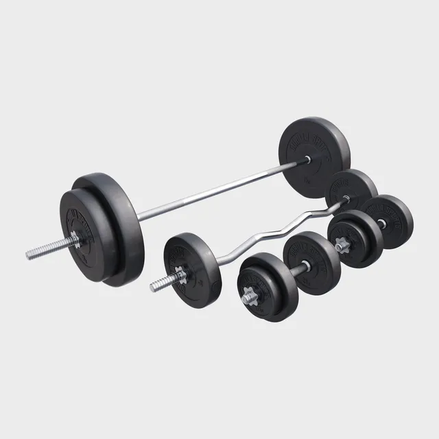 gorilla-sports-hantelset-kunststoff-100-kg-mit-langhantel-sz-und-kurzhanteln image 1