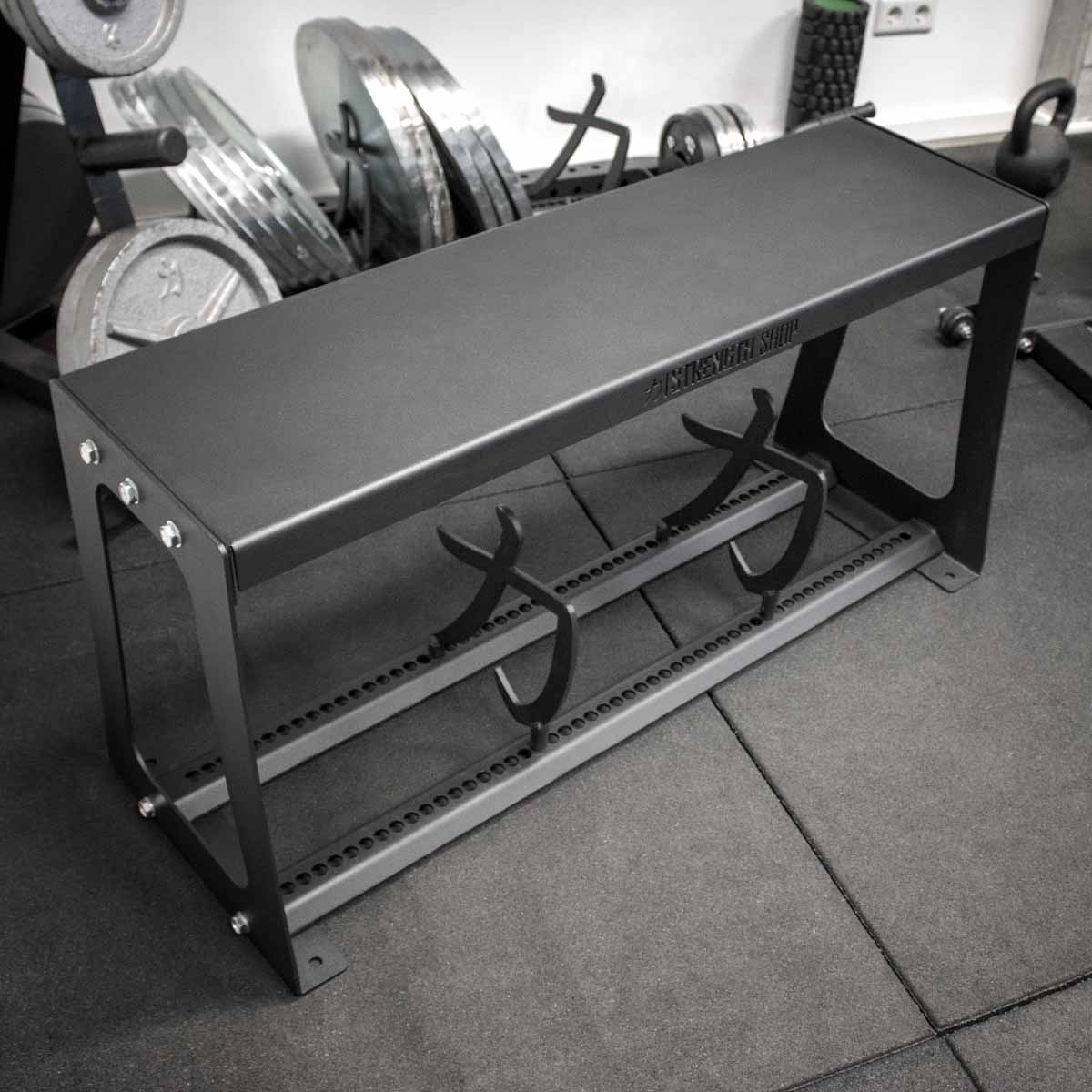 strength-shop-sitzbank-mit-scheibenaufbewahrung-plate-storage-bench-stahl image 3
