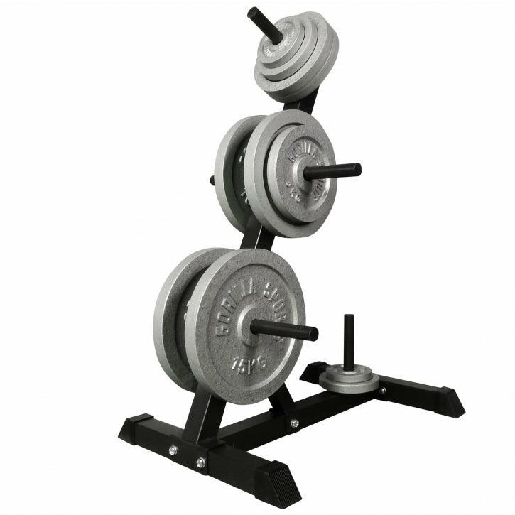 gorilla-sports-hantelscheiben-set-gusseisen-77-5-kg-inkl-hantelscheibenst-nder image 1