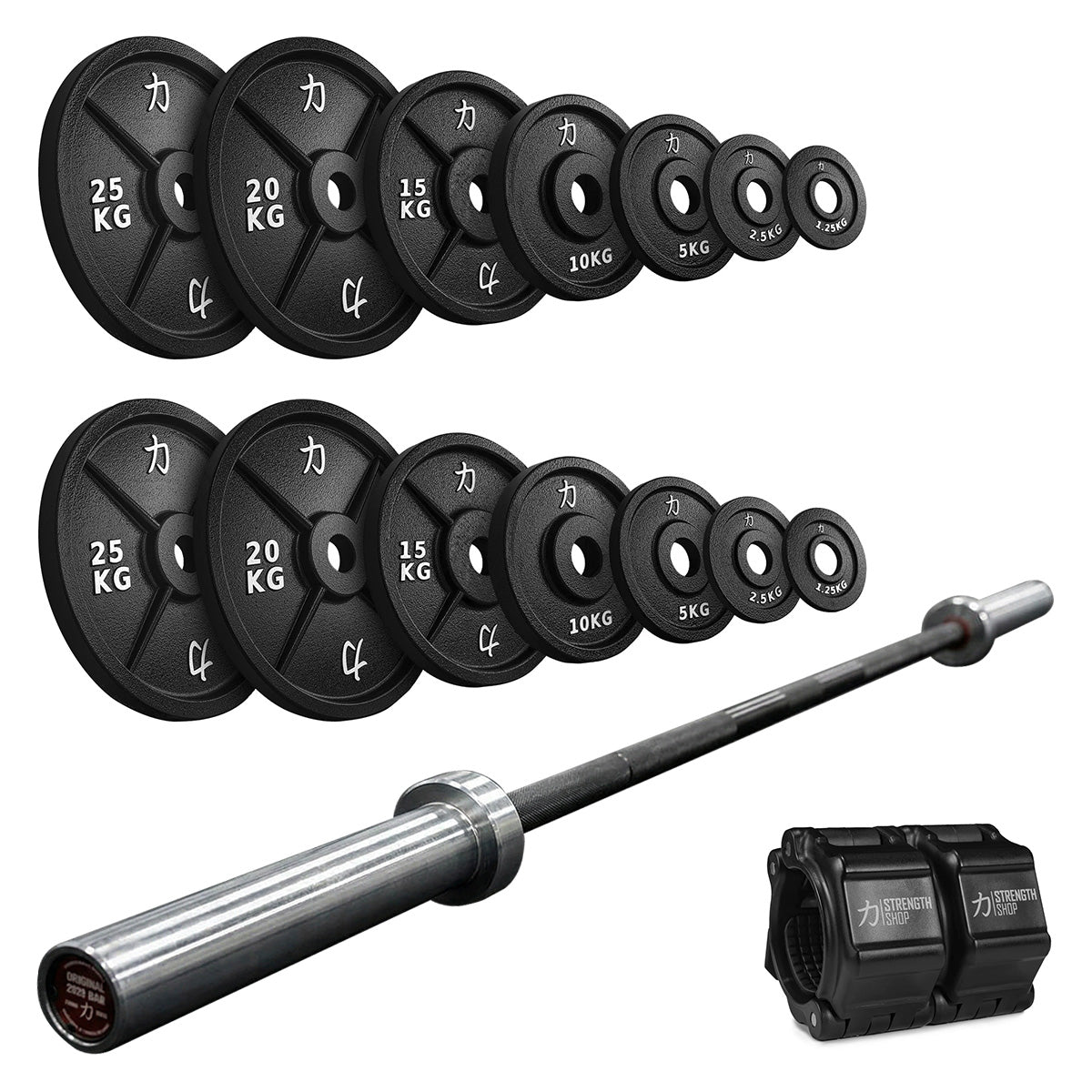 strength-shop-powerlifter-s-iron-bundle-157-5kg-gusseisenscheiben-set-2029-power image 1