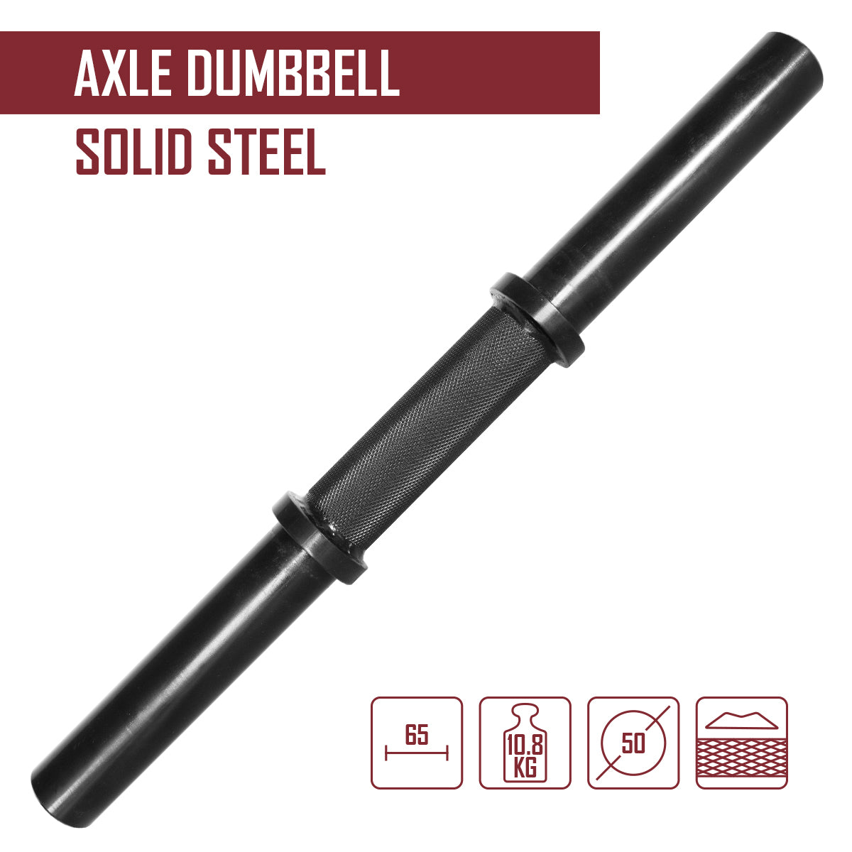 strength-shop-beladbare-axle-kurzhantel-5cm-griff image 2