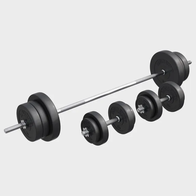 gorilla-sports-langhantelset-kunststoff-70-kg-170-cm-langhantel-2-kurzhanteln image 1