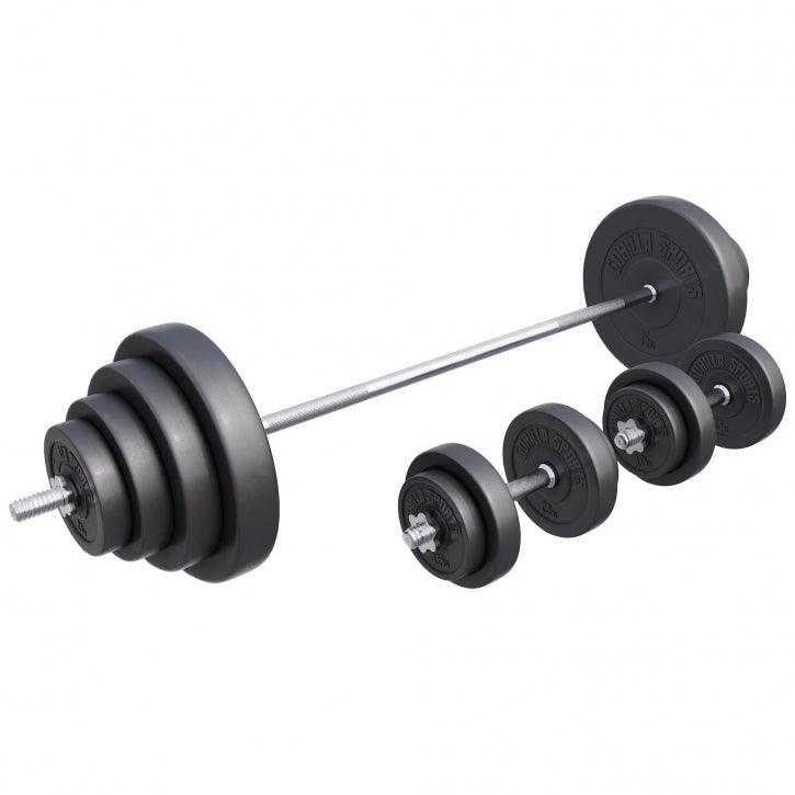 gorilla-sports-langhantel-set-kunststoff-60-130-kg-mit-sternverschl-ssen image 8