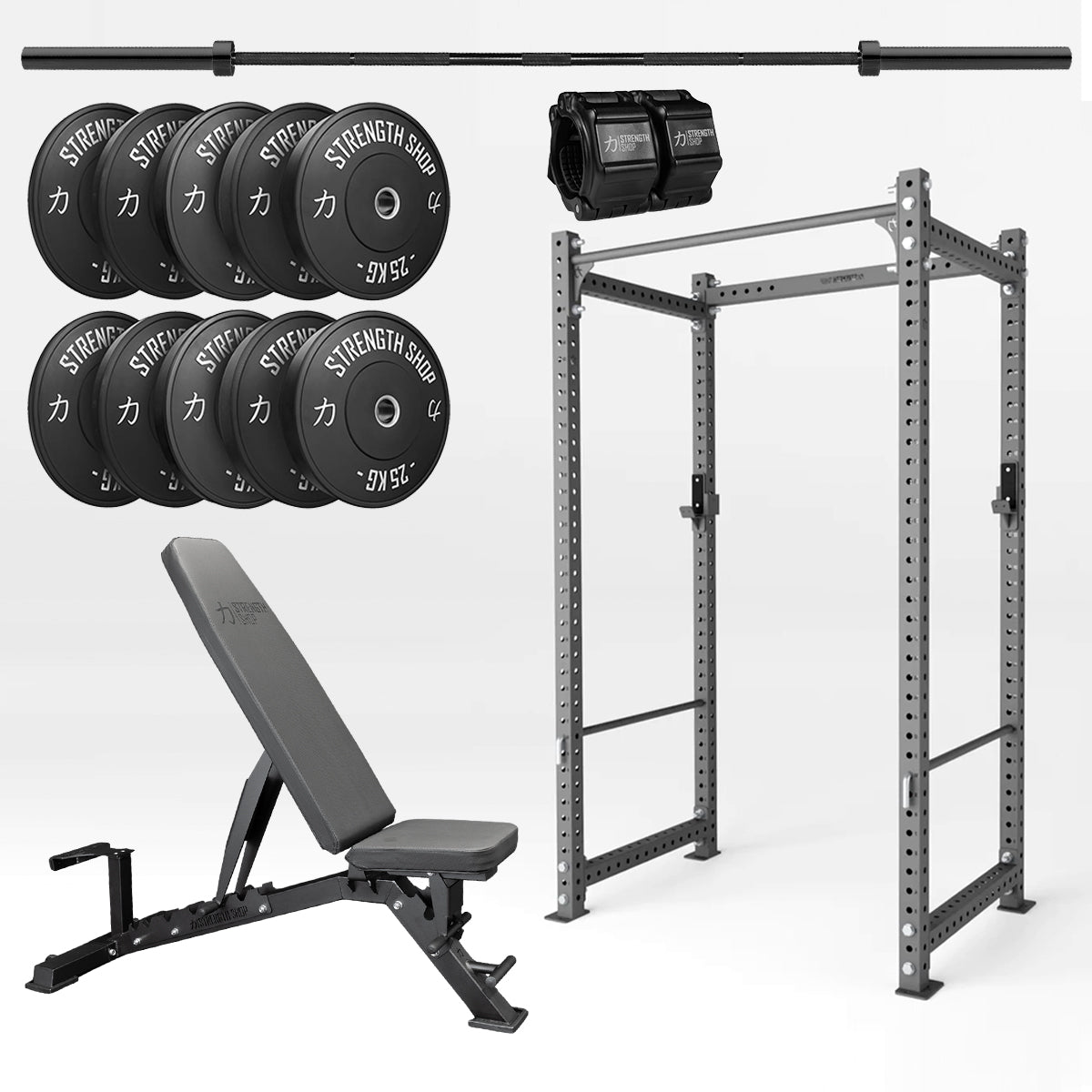 strength-shop-original-home-gym-bundle-mrr-rack-bank-collars image 1