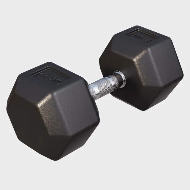 gorilla-sports-hexagon-kurzhantel-gummi-2-50-kg-einzeln image 1