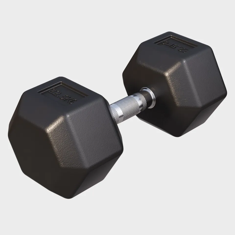 gorilla-sports-hexagon-kurzhantel-gummi-2-50-kg-einzeln image 1