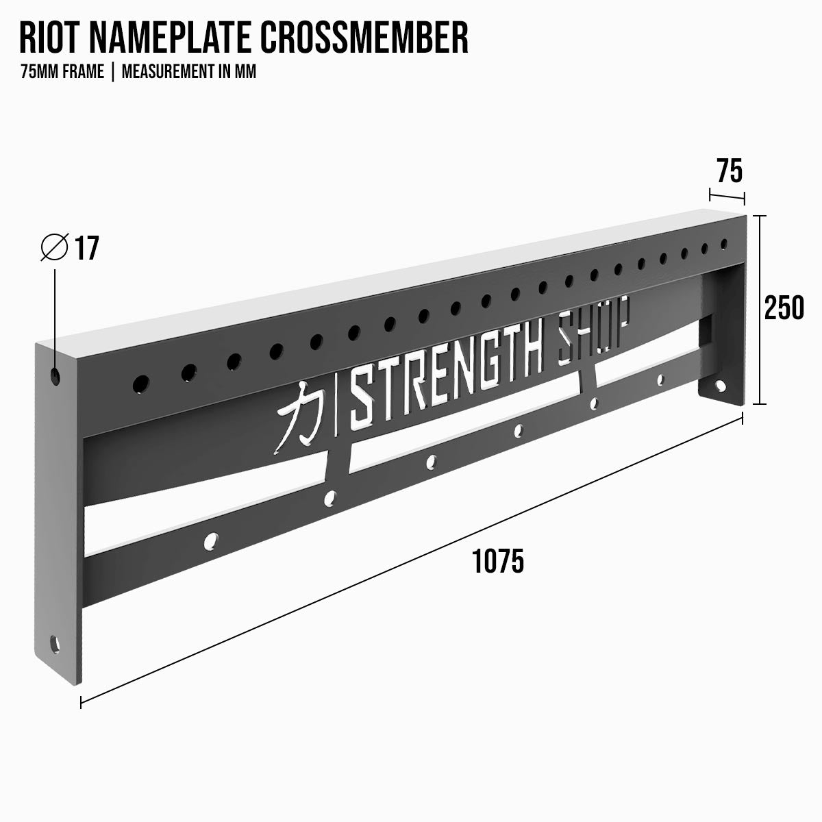 strength-shop-riot-mrr-75-querstrebe-mit-logoschild image 3