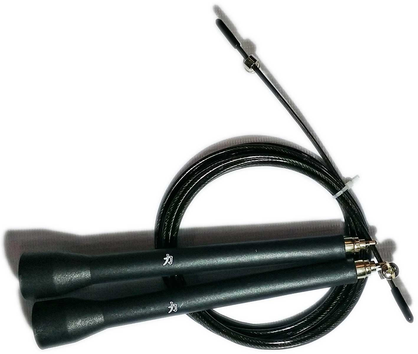 strength-shop-speed-rope-springseil-schwarz-verstellbares-cable-seil-ca-3-m image 1