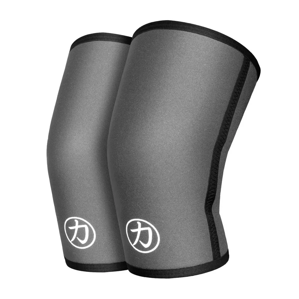 strength-shop-7mm-inferno-neoprene-knee-sleeves-grau-ipf-paar image 1