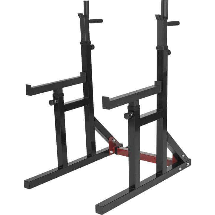 gorilla-sports-squat-rack-verstellbar-inkl-langhantel-set image 2